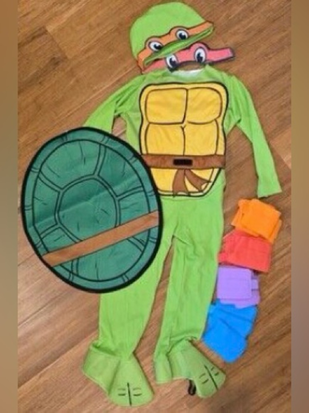 4 in 1 Ninja Turtle Kids Costume - Classic Ninja Turtle Style (includes 4 NMNT)